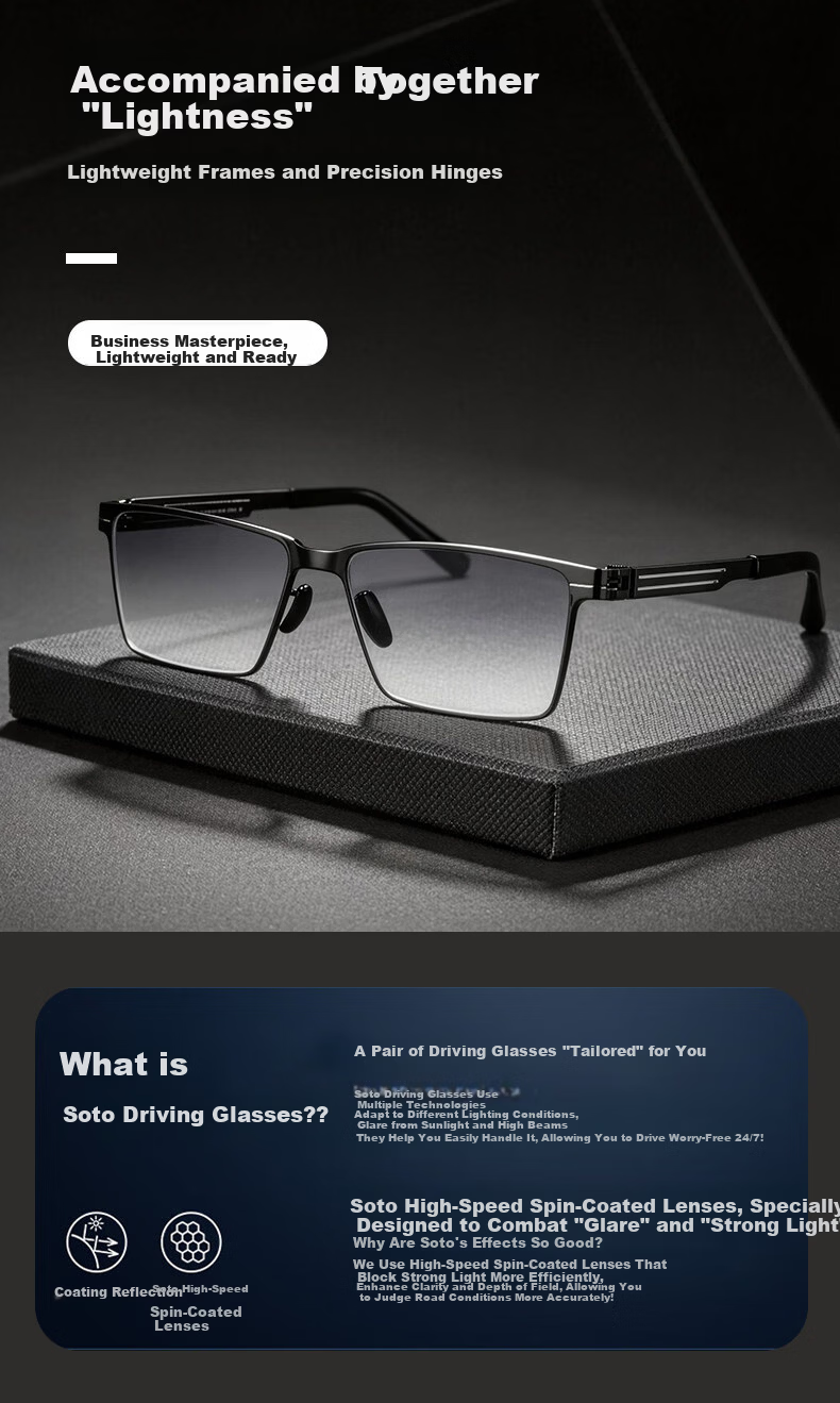 SsonTvte Day and Night Dual-Use Color-Changing Anti-Glare Night Vision Polarized Driving Sunglasses 1