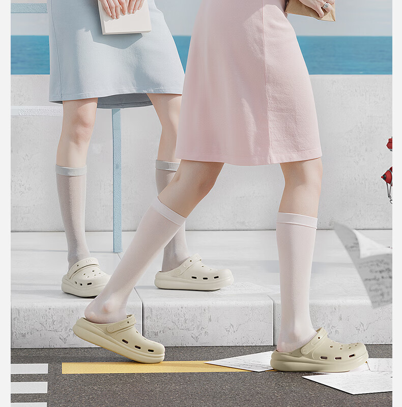 Puxi Cloud Hollow Shoes Women's Summer Outdoor 2026 New Breathable Soft Sole Sandals Unisex Light Sand Color Size 35-36 7