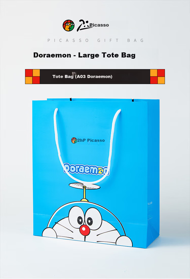 PIMIO Picasso Fountain Pen Signature Pen Gel Pen Ballpoint Pen Children's Day Gift Bag Doraemon Tote Bag 1