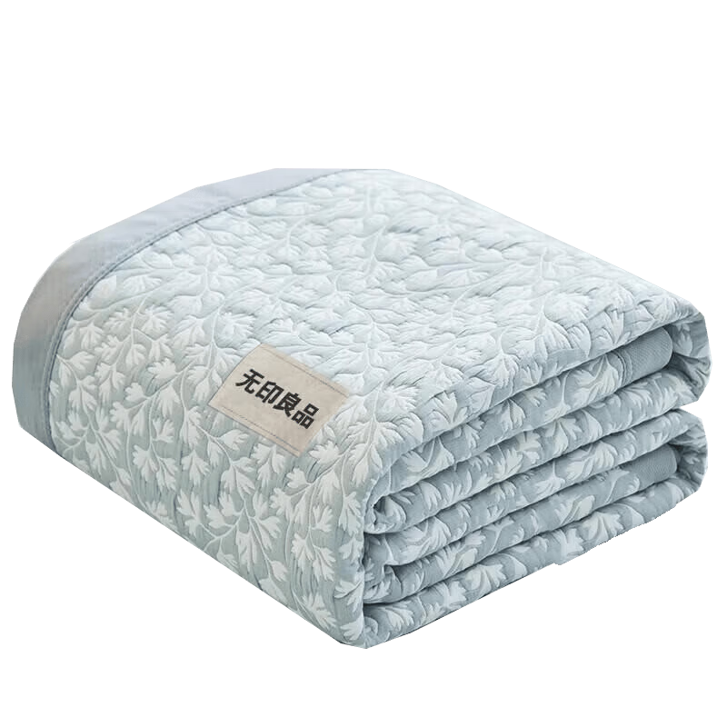 Wuyinliangpin Class A 100% Pure Cotton Three-Layer Gauze Towel Blanket Air Conditioning Quilt Cover Children's Nap Blanket 200*230cm