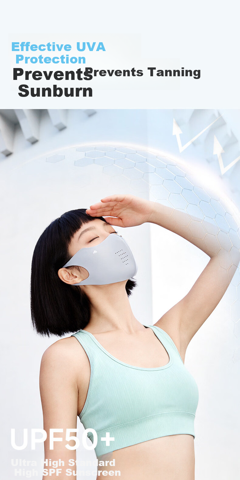 Meilicheng Summer Thin Sunscreen Mask Unisex UV Protection Ice Cooling Slimming Stylish Face Cover 6