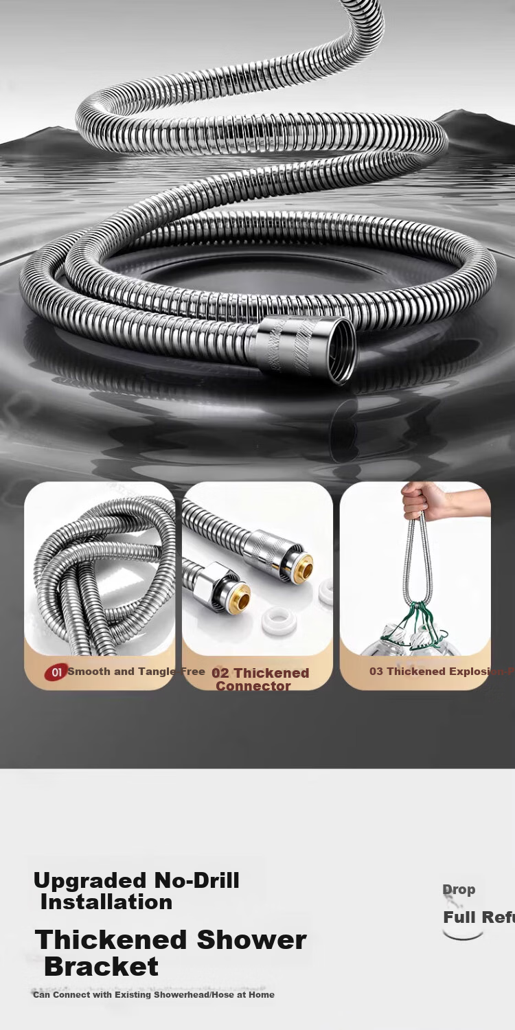 Del 28-Year Brand Pressurized Shower Head Bathroom Handheld Filtered Showerhead Set DP-01 10