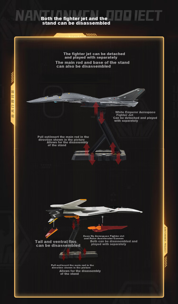 Kaidiwei Nantianmen Project Small Scale Full Set Alloy Model Realistic Combat Aircraft Toy Children's Day Gift 5