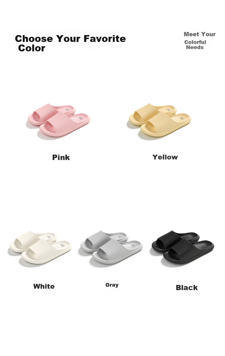Miiow Men's Summer 2026 New Indoor Home Bathroom Non-Slip EVA Slippers Women's Pink Size 39-40 5