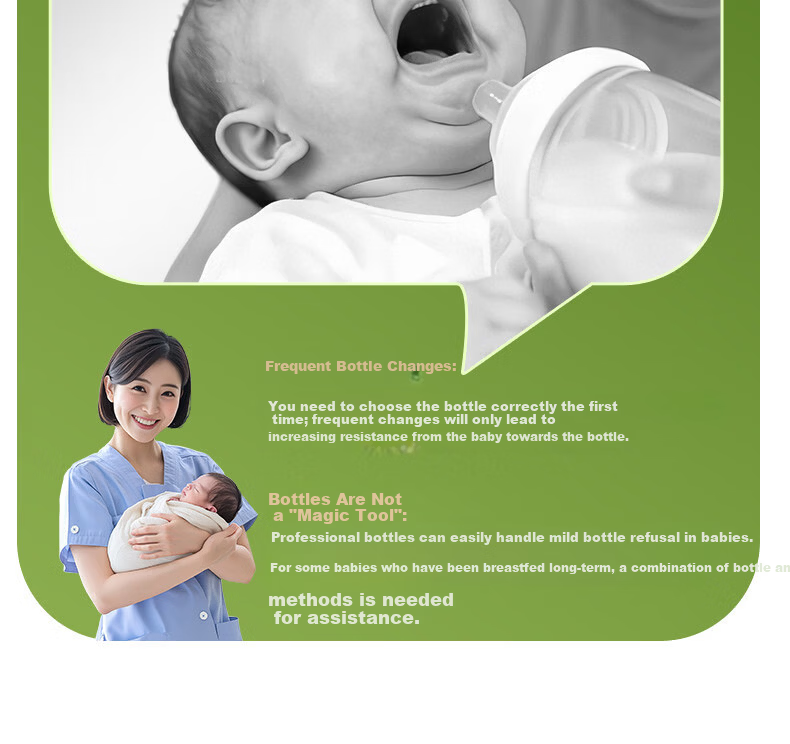 Qikibao Silicone Weaning Bottle 240ml with Nipple for 3-6 Months+ Realistic Breastfeeding Anti-Colic Newborn Baby Product 4