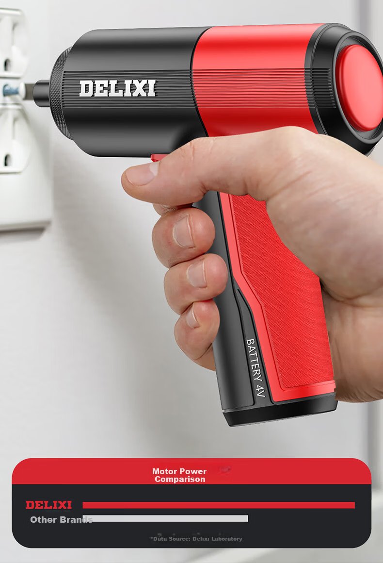 Delixi Electric Cordless Screwdriver Rechargeable Portable Mini Multifunctional Electric Drill Screwdriver Set for Home Use 35