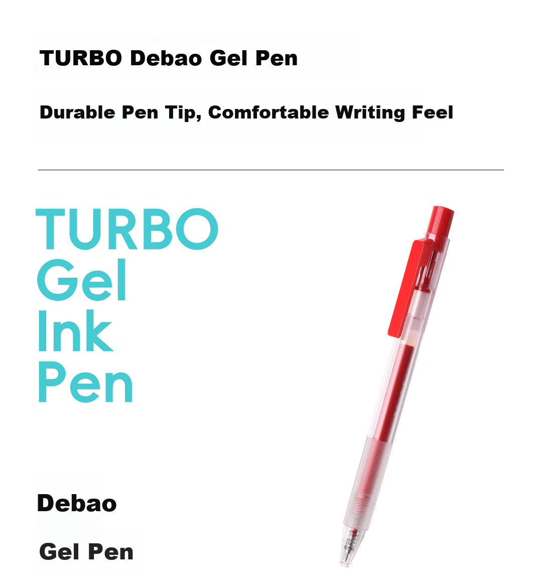 KACO Rechargeable Red Gel Pen 0.5mm Red Click Pen Ins Stylish Teacher Correction Pen Frost White/Red 3-Pack 10