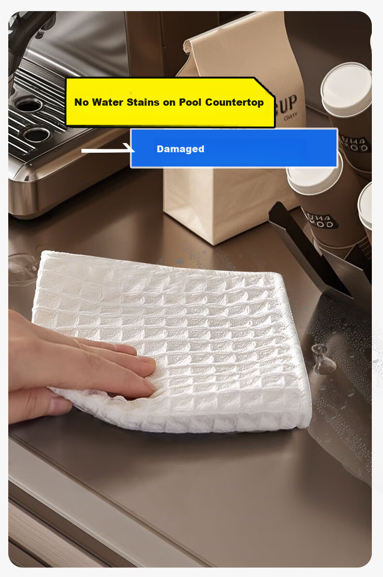 CONDOR Japanese Waffle Cloth 30x30cm 4-Pack Coffee Bar Kitchen Dishcloth Lint-Free Cleaning Cloth 3