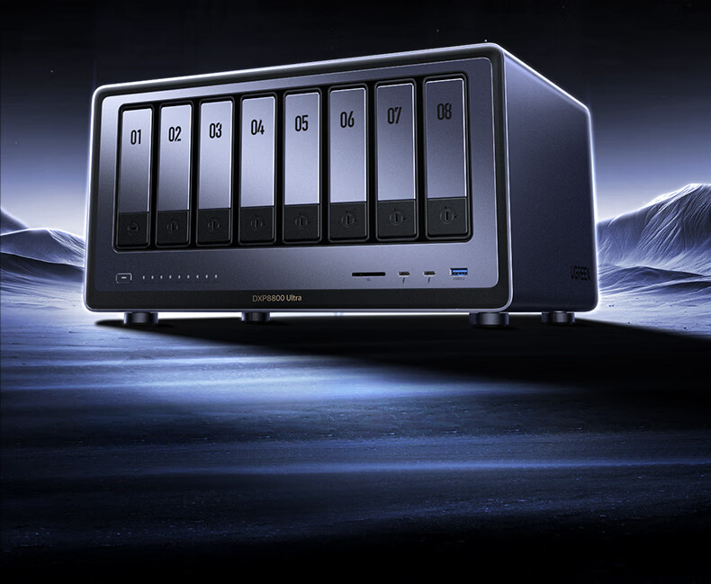 UGREEN Private Cloud DXP8800 Ultra 8-Bay NAS Network Storage Hard Drive Home Server Enterprise File Data Backup AI Photo Album Dual 10GbE Ports 3