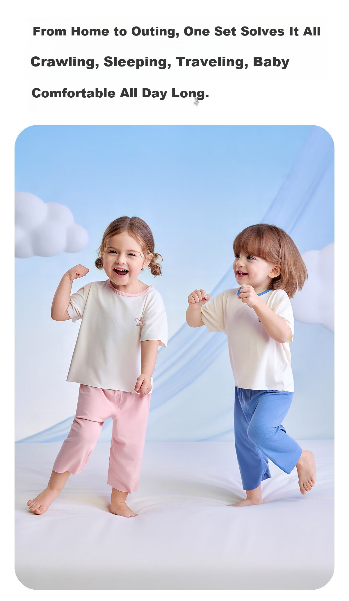 JOYNCLEON Children's Pajamas Yokesi Silk Set Thin Summer Short Sleeve Boys Girls Baby Homewear Jyf195985 11