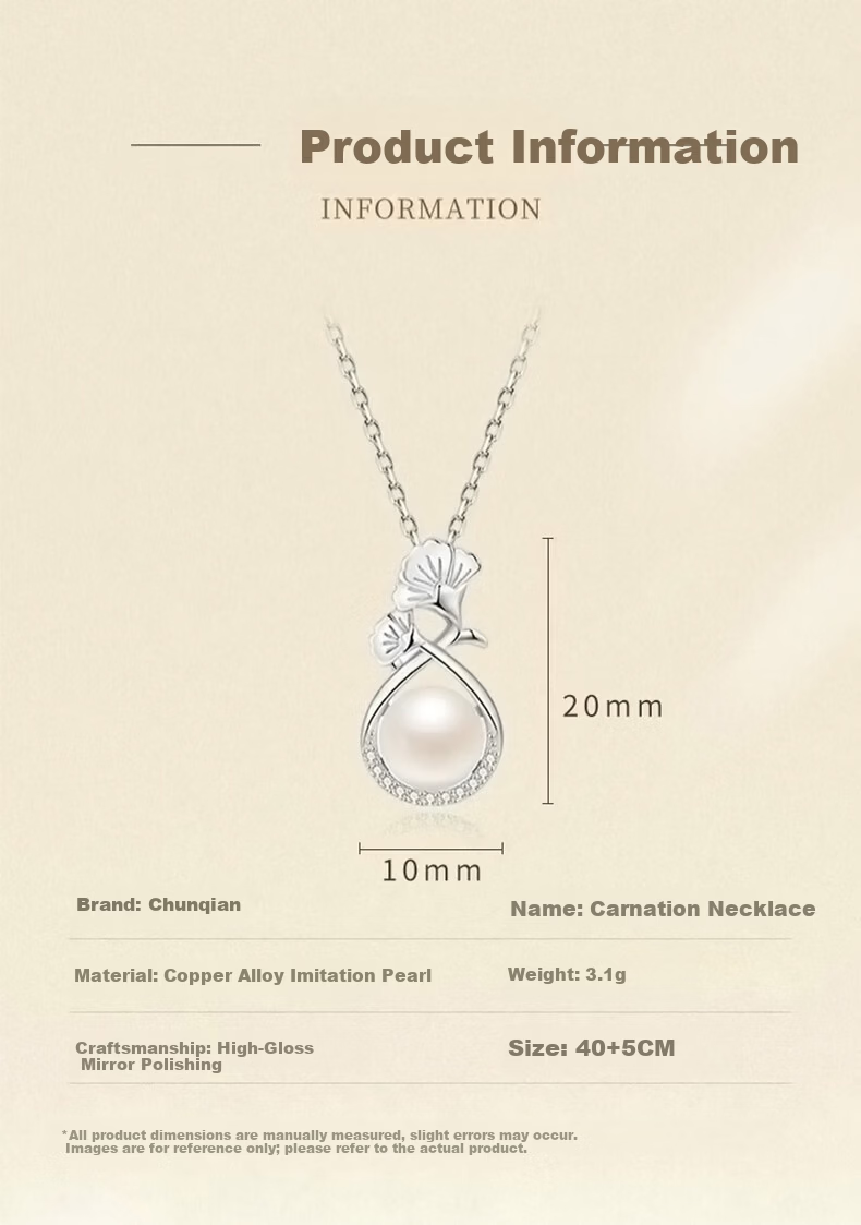 Spring Shallow Carnation Necklace for Women Girls Birthday Gift for Girlfriend Wife Mom 2026 New Women's Clavicle Chain 4