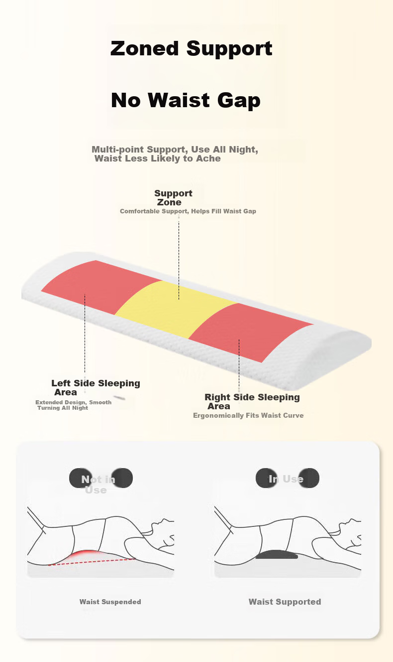 Zhunhang Lumbar Support Pillow Waist Cushion Sleeping Bed Lumbar Pad Maternity Lumbar Disc Herniation Flat Back Support 9
