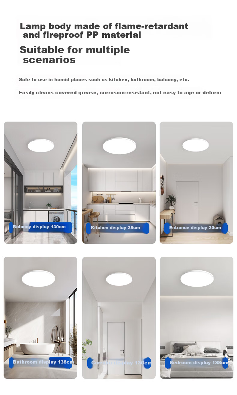 Dell Eye-Protection Ceiling Light Ultra-Thin Three-Proof Modern Minimalist Bedroom Corridor Study Guest Room Lamp Zhongshan Lighting 11