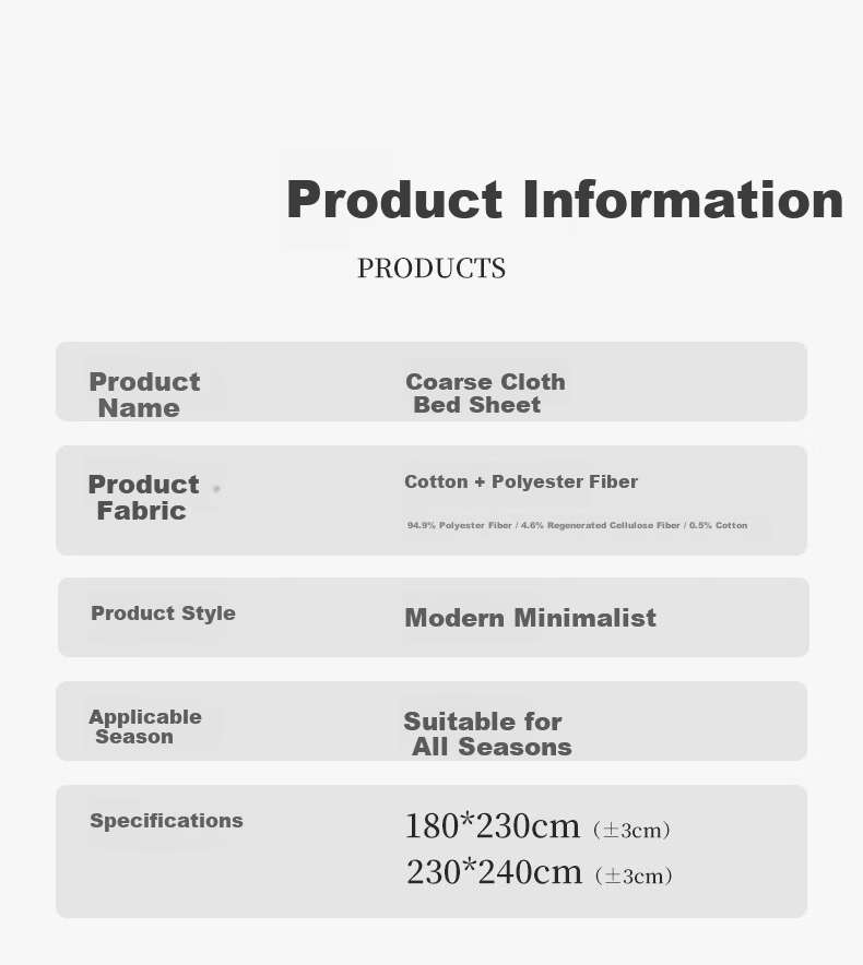CROWN Single Bed Sheet 1.8x2.3m Dormitory Cover Summer Coarse Fabric Cooling Mattress Dustproof Cover 13
