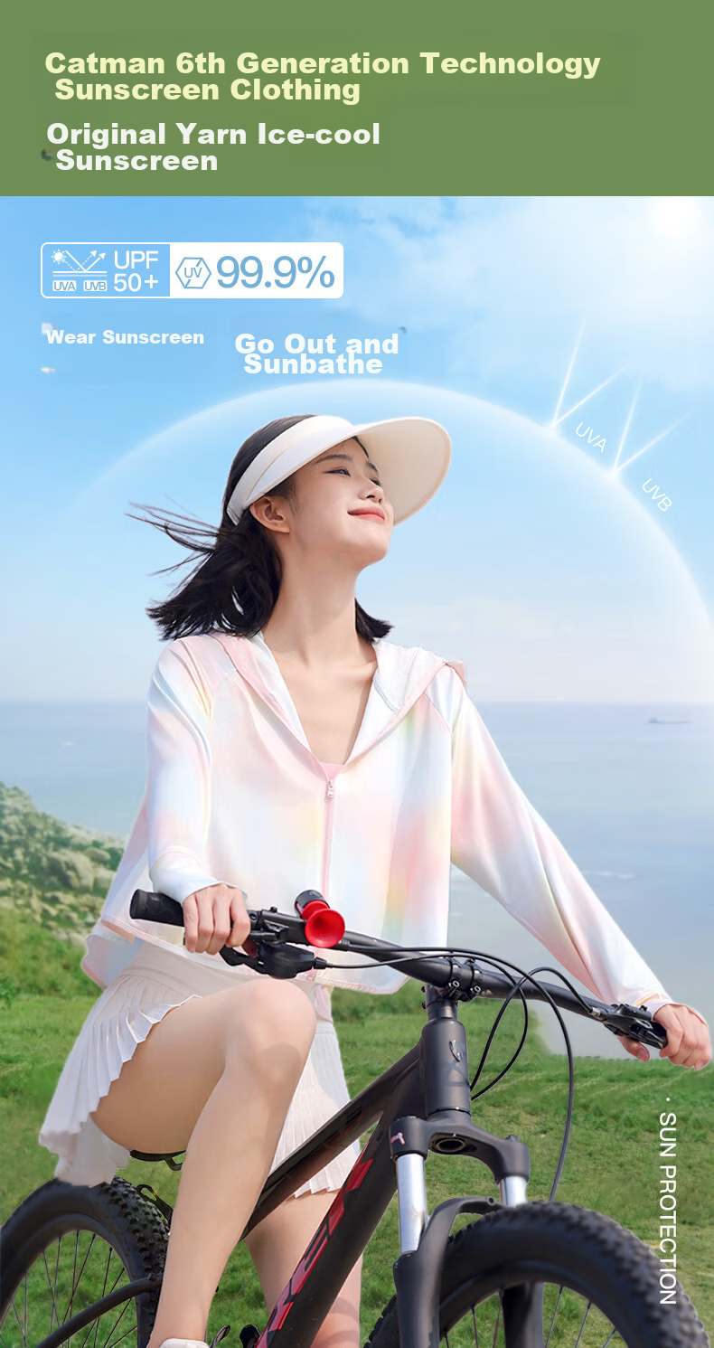 Miiow Women's Sun Protection Jacket Hooded Colorful Floral New Summer Thin UV Protection Ice Silk Cardigan Short Coat 1