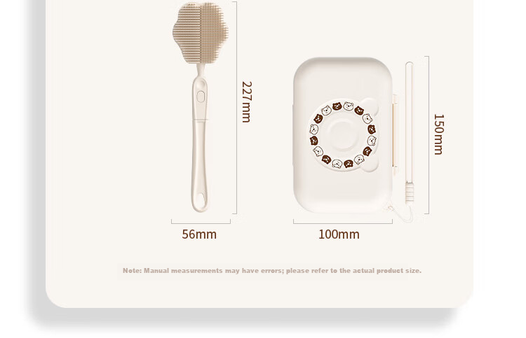 MINITUTU Silicone Portable Baby Bottle Brush Cleaning Water Cup Storage Box Nipple Straw with Draining Base Multifunctional Set 12