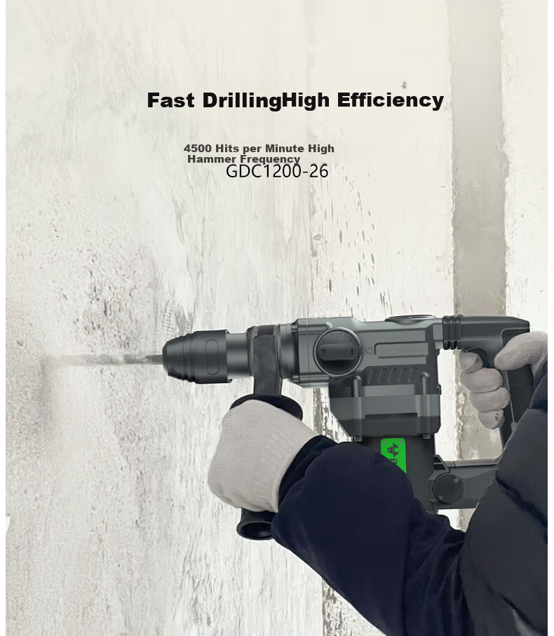 BULL Industrial Grade 1250W Electric Hammer High Power Wall Demolition Concrete Grooving Hammer GDC1250-32 4