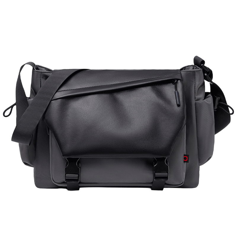JD Jingzao Explorer Men's Large Capacity Crossbody Bag Casual Lightweight Messenger Shoulder Bag for Women Commuter Black Gray