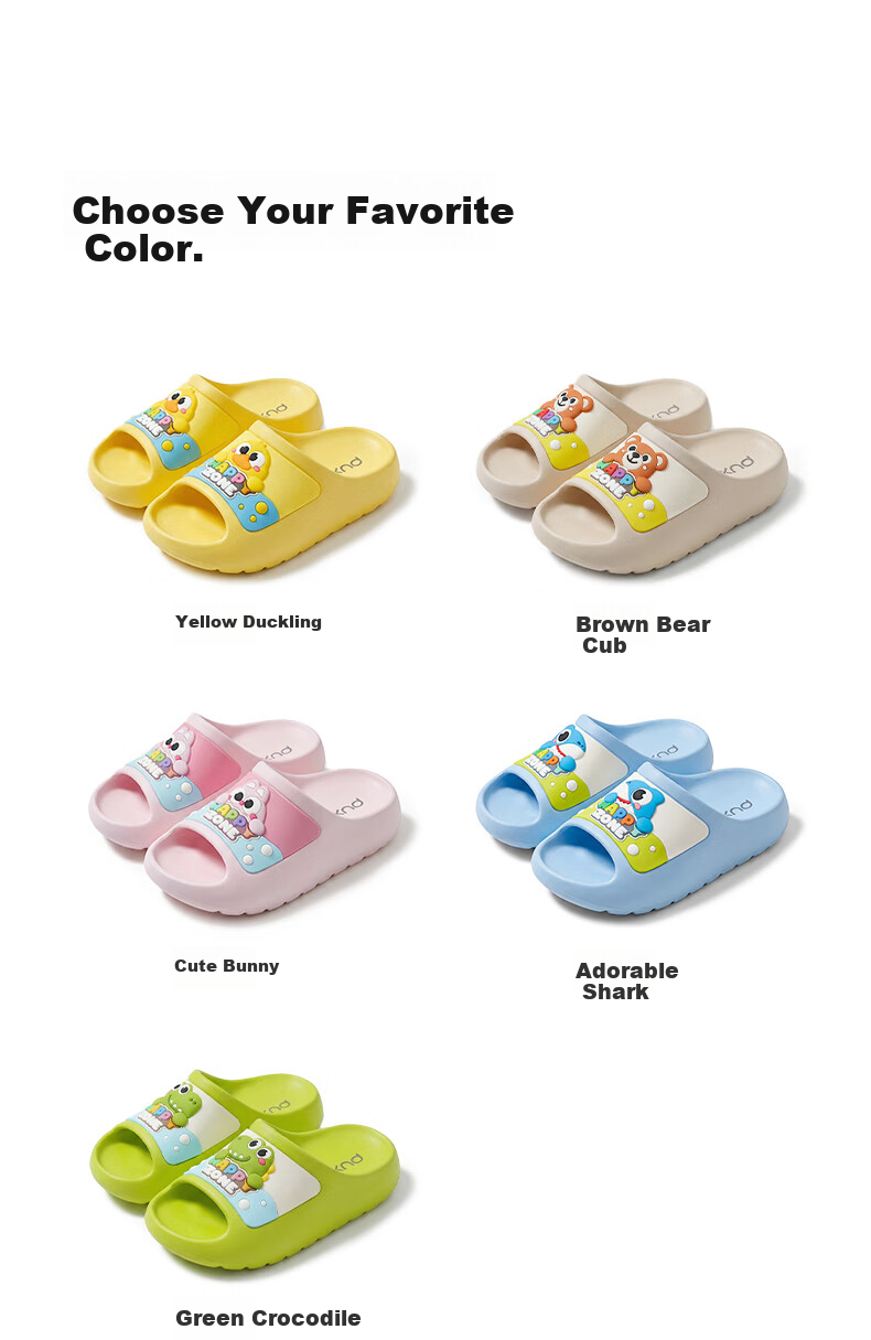 Puxi Summer Kids Cartoon Slippers Boys Girls Non-slip Soft Sole Home Cute Shark Maru Size 26-27 (180mm) 7