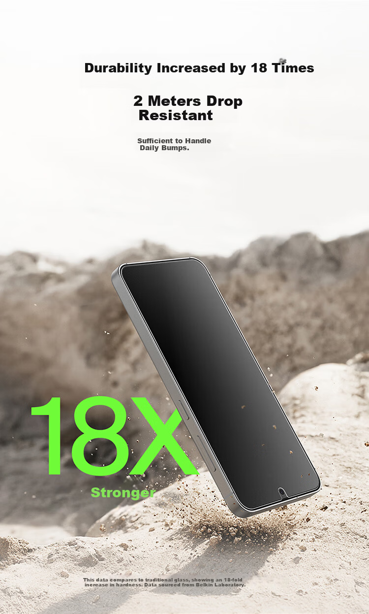 BELKIN Samsung S26 Tempered Glass Screen Protector Anti-Scratch Durable HD AR Anti-Glare Film 2