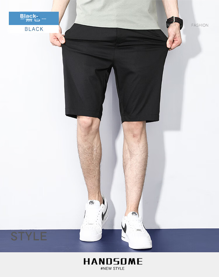 Hodo Men's Summer Cotton Comfortable Multi-Pocket Cargo Shorts Skin-Friendly Sports Five-Point Pants 16