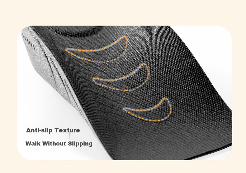 Gouge Snail Height-Increasing Insoles for Women, Arch Support, Comfortable, Invisible, Black, Women's Style, 2.5CM, One Size Fits All, 1 Pair 9