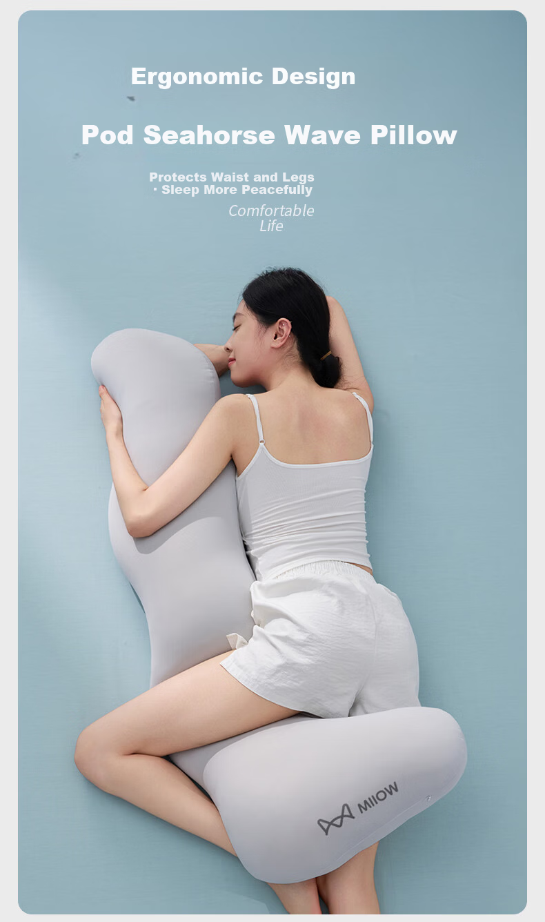 MiiOW Long Bed Backrest Pillow Pregnancy Leg Clamping Body Pillow Ergonomic Adult Female Side Sleep Pillow 1