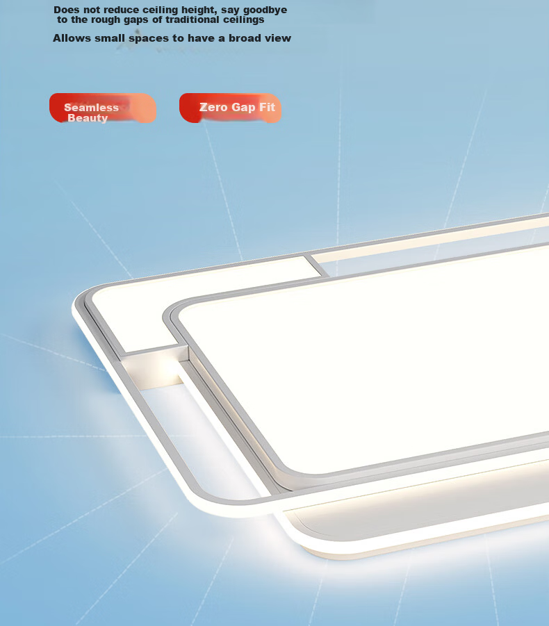 Kuka LED Ceiling Light Nordic Eye Protection PR Lighting Living Room Lamp Three-Bedroom Two-Living Room Smart Set 110cm [Installation Included] 15