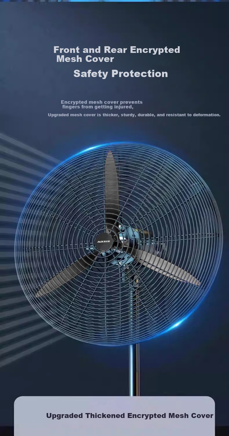 AUX Industrial Floor Fan High-Power Factory Warehouse Bullhorn Industrial Standing Fan 650MM 10