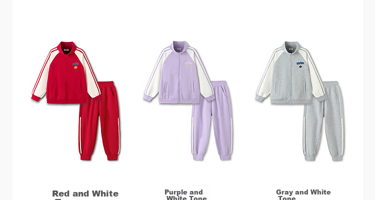 Balabala Kids Clothing Children's Two-Piece Set Baby Girls Boys 2026 Spring Four-Way Stretch Campus Style Student Sportswear 9