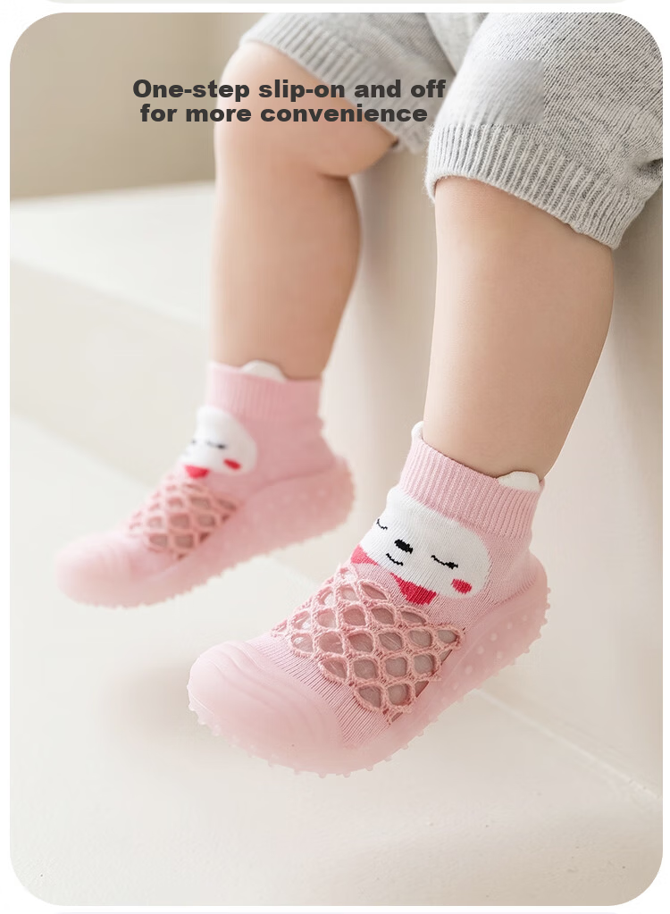 9i9 Baby Toddler Walking Shoes Floor Socks Children's Socks Summer Indoor Outdoor Soft Sole Early Education Shoes B139 Yellow Size 26/27 15