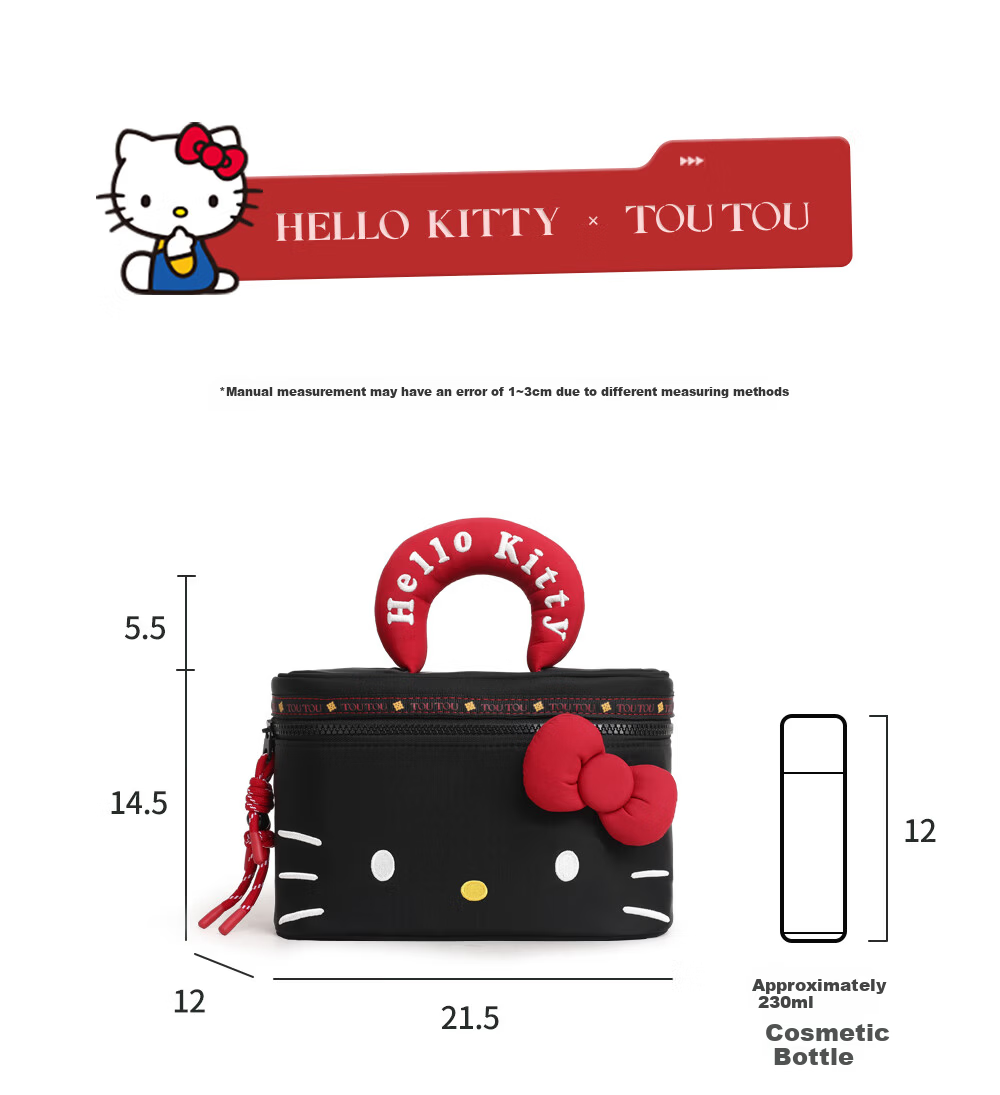 Toutou Hello Kitty Cosmetic Bag Toiletry Storage Pencil Case Children's Day Birthday Gift for Girlfriend 17