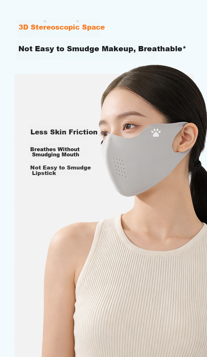 KELME Black UV Protection Face Mask for Women, High-Value Anti-Sunburn Eye Protection, Slimming Ice Silk Cooling Summer Face Cover 11