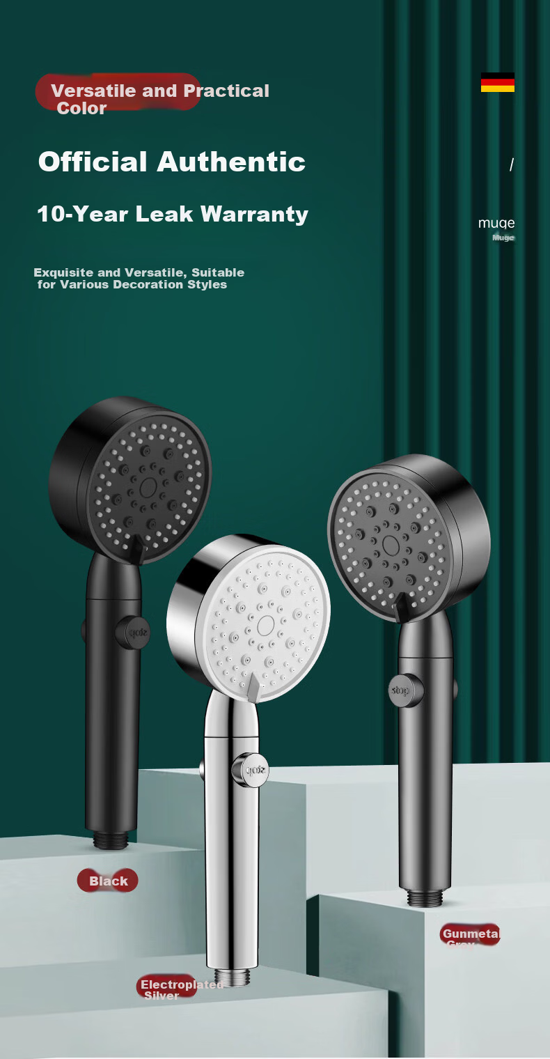 Baihan High-Pressure Shower Head Set with Powerful Water Flow, Filter, Multifunctional Handheld Bathroom Showerhead 15