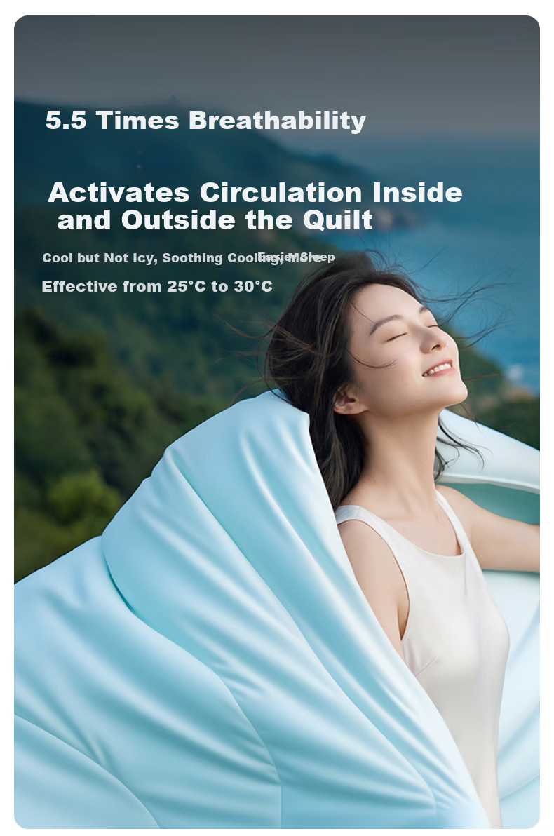Huishui Huhu Small Cooling Quilt Silicone Summer Quilt Breathable Antibacterial Single Thin Quilt Machine Washable Air Conditioning Quilt Core 5