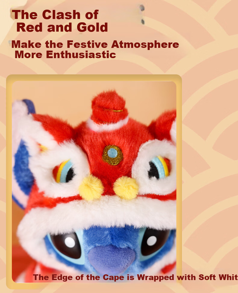 Disney Stitch Lion Dance Figurine Desk Ornament Birthday Housewarming Gift 8