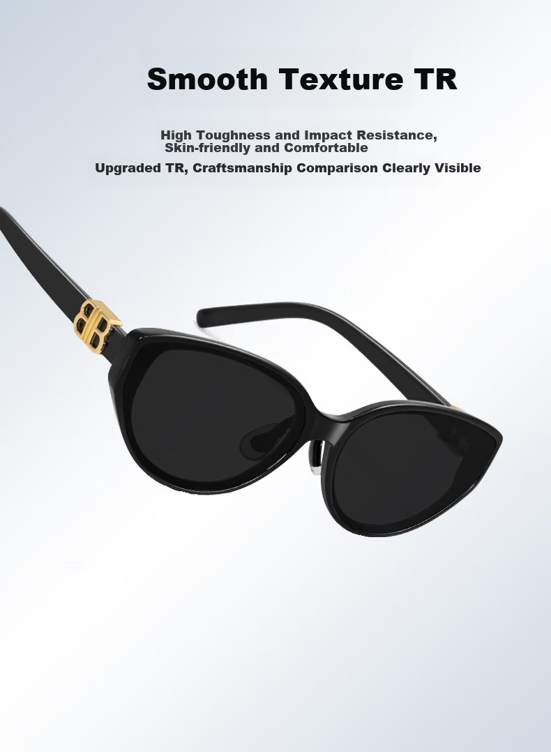 FENCHI Premium Cat Eye Sunglasses for Women 2026 New UV Protection Vintage Round Face Slimming Retro Sunglasses 3