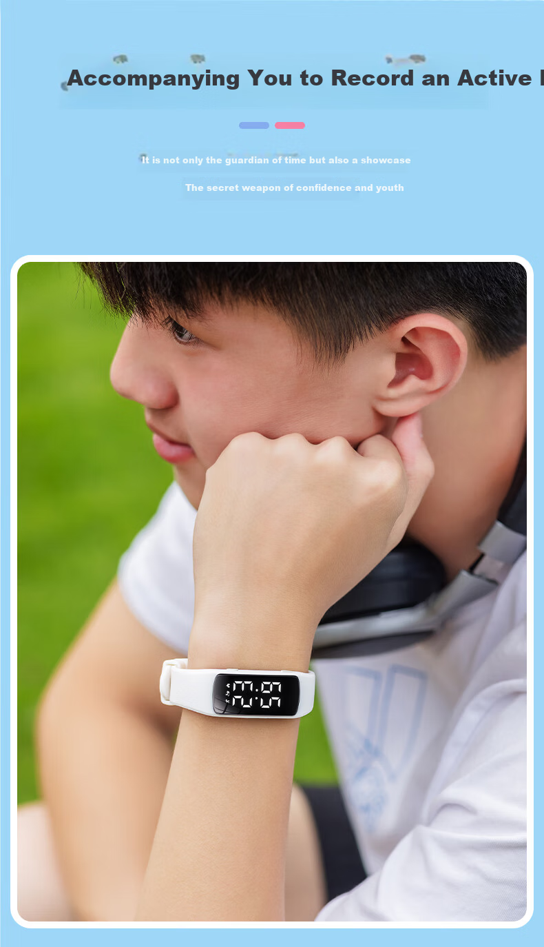 Koshi Student Sports Wristband Watch for Boys with Vibration Alarm Smart Waterproof Swimming Electronic Watch for High School and Middle School Students 14