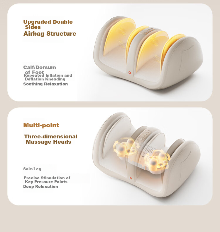 JD Jingzao Leg Massager Calf Massager Airbag Kneading Heat Muscle Relaxation Foot Therapy Machine Practical Birthday Gift for Parents Elders Boyfriend Girlfriend 8