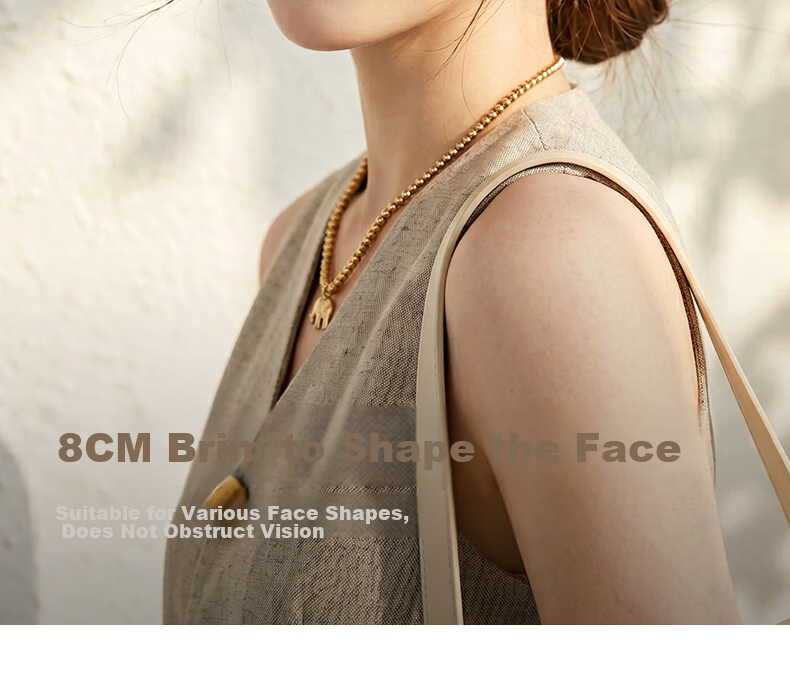 CACUSS Women's Embroidered Baseball Cap Spring Summer Breathable Hard Top Duckbill Hat Face Slimming Sun Hat Milk Tea Brown 9