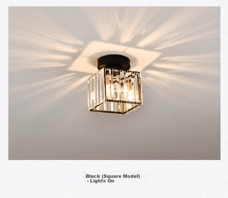 Dengling Luxury Crystal Corridor Light Simple Modern Hallway Light Entrance Round Small Light Nordic LED Ceiling Light Balcony Light 13