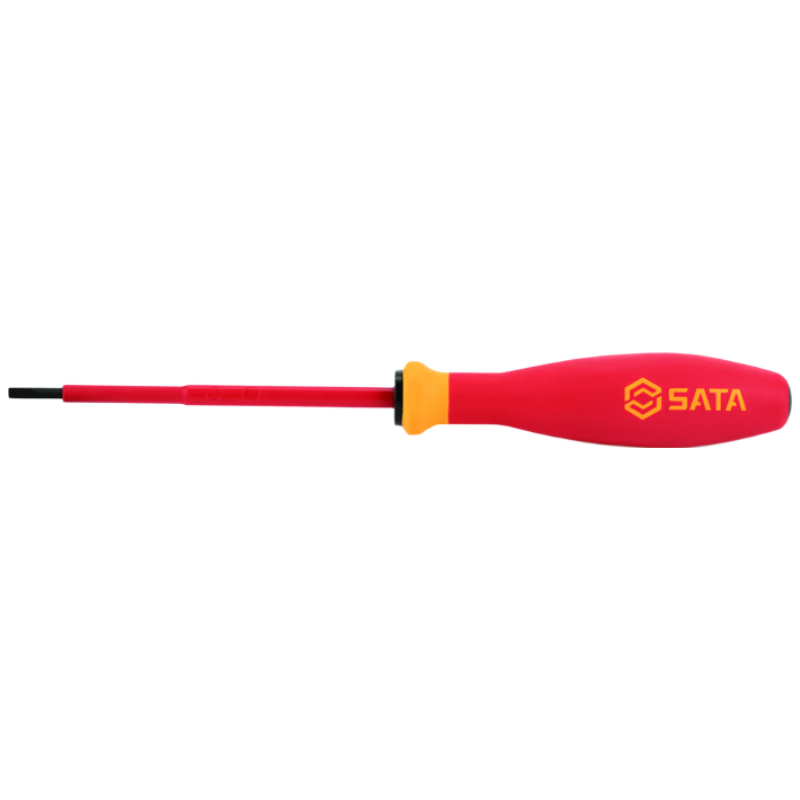 SATA G Series Tri-Color Handle Insulated Flathead Screwdriver 4x100MM 61313