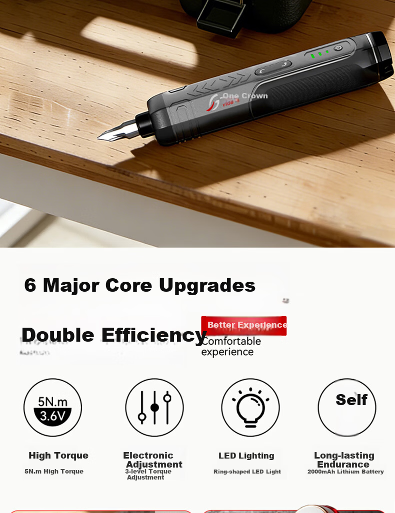Yiguan Electric Screwdriver Rechargeable Mini Cordless Screwdriver DIY Electric Screwdriver Set for Home Use 2