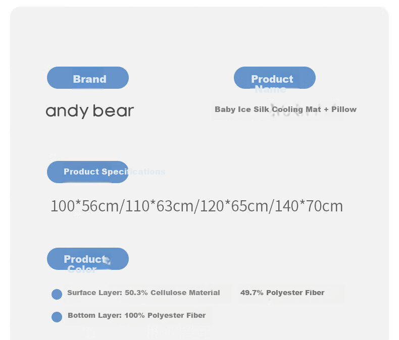 AndyBear Aibeidila Baby Cotton Gauze Soft Mat Bed Sheet Infant Crib Summer Kindergarten Baby Mat 13