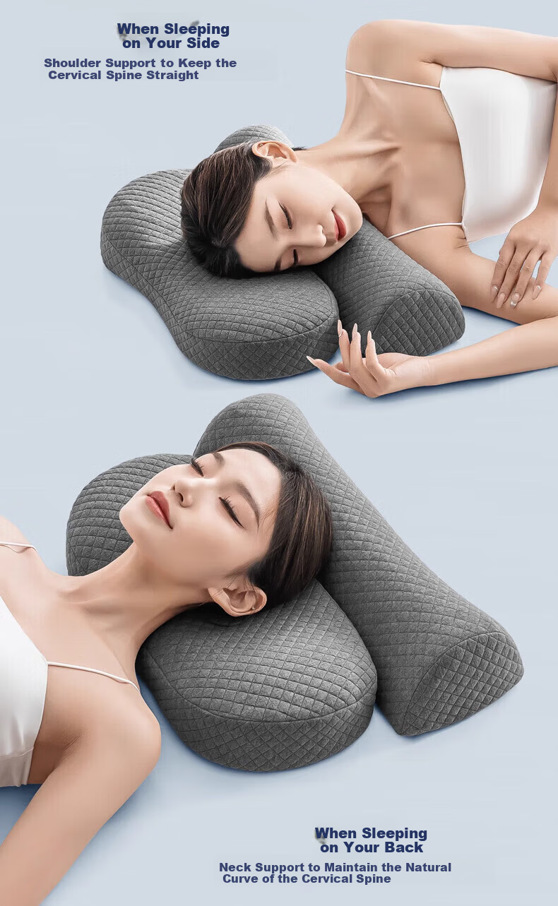 Zhunhang Memory Foam Pillow Adult Men's Neck Support Cervical Pillow for Cervical Spondylosis Deep Sleep Anti-Snore Pillow 3