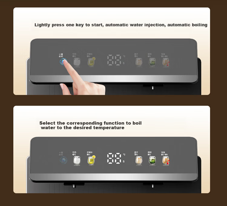 TRULIVA Tea Bar Machine Living Room Home Water Dispenser Multifunctional Hot and Cold Intelligent Tea Bar Cabinet Bottom-Load Water Bucket Fully Automatic Vertical Kettle Tea Maker National Subsidy YT 19