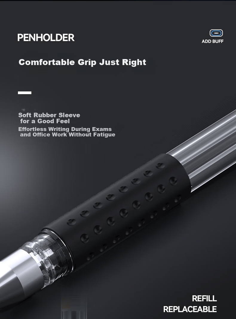 AIHAO 0.5mm Gel Ink Pen Bullet Tip Business Office Water-Based Pen Meeting Student Exam Black Pen 832 3