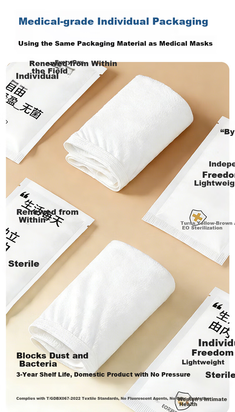 Yuanzimian Disposable Women's Underwear Travel Pack Breathable Sweat-Absorbent Wash-Free Direct Wear Lyocell Material Portable XXL 9