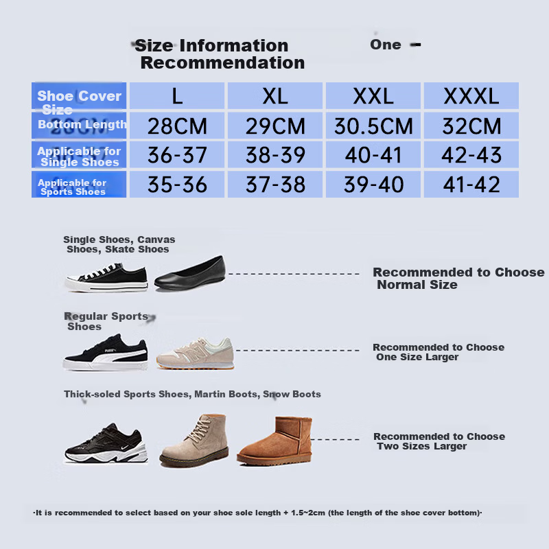 Kelorock Thickened Waterproof Non-Slip Outdoor Rain Shoe Covers Durable Dirt-Resistant Unisex