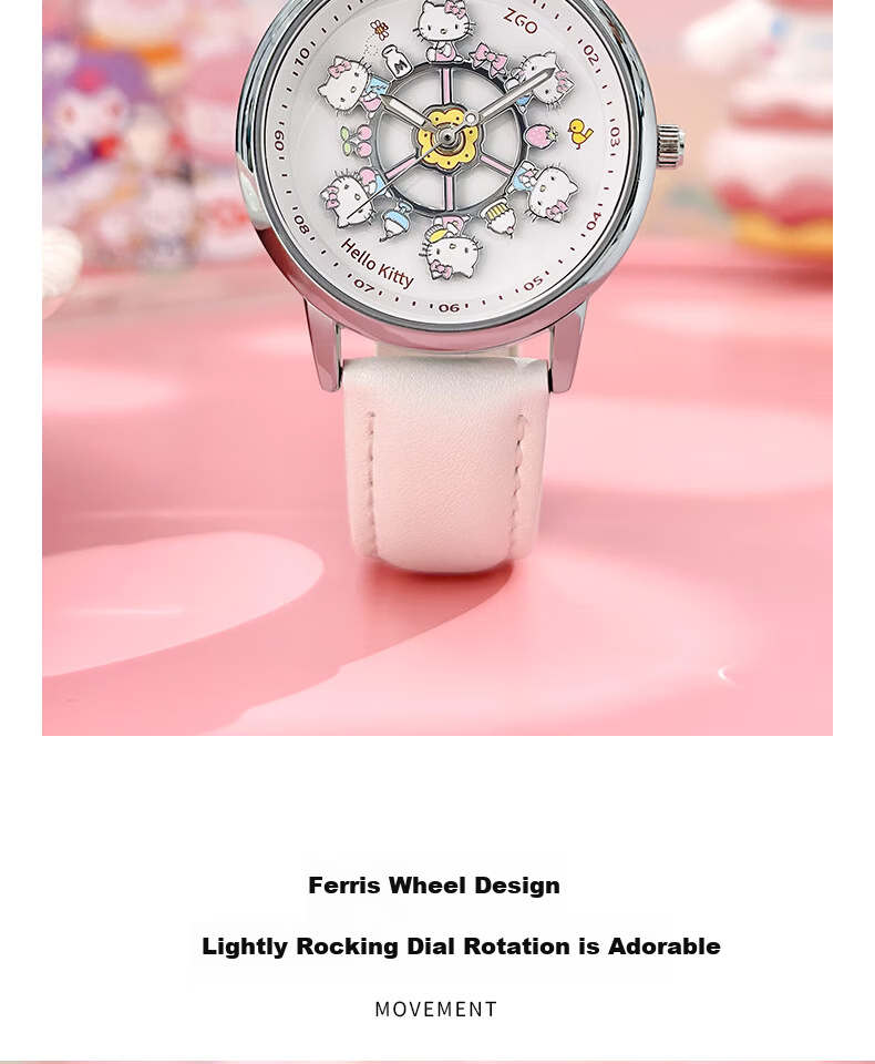 ZGO Sanrio Hello Kitty Official Carousel Watch for Girls Students Middle and High School 6